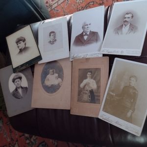 Old Photos lot of 8 About 4x6 one Smaller. Looks 1800s.